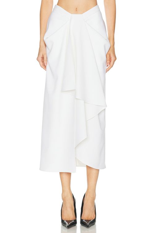 Givenchy Wrapped Long Skirt in White - White. 34 also
