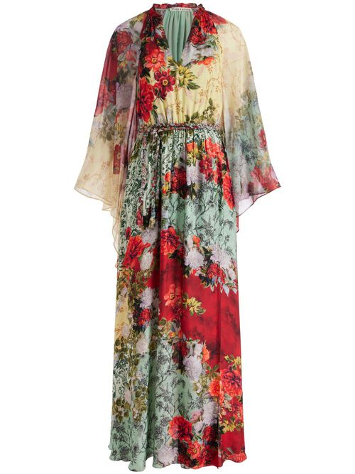 Malinda floral-print maxi dress - Red