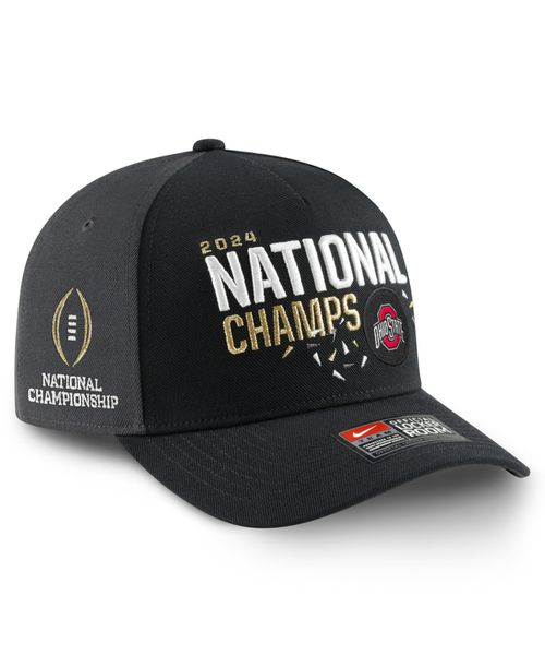 Men's Black Ohio State Buckeyes College Football Playoff 2024 National Champions Locker Room Club Adjustable Hat - Black