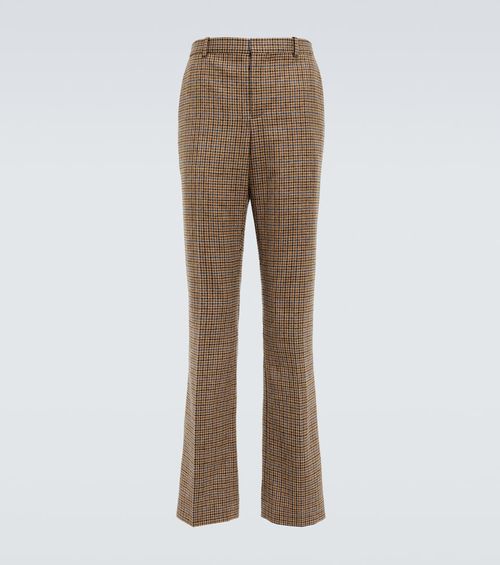 X Howl's Moving Castle checked high-rise wool pants