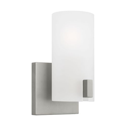 Brushed Steel Bathroom Vanity Light from the Rhode Collection