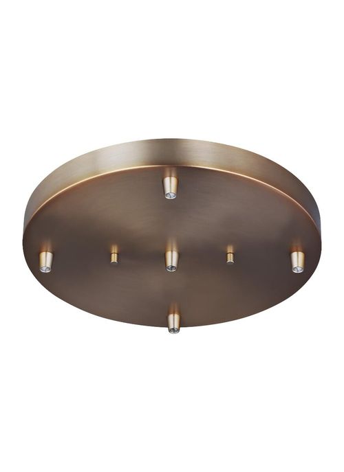 Towner Five Light Cluster Canopy in Satin Bra