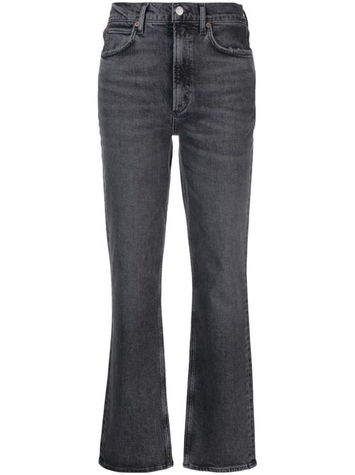 Stovepipe straight-leg jeans - Grey