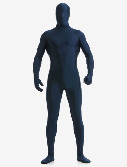 Dark Navy Zentai uit Adults Morph uit Full Body Lycra pandex Bodysuit for Men