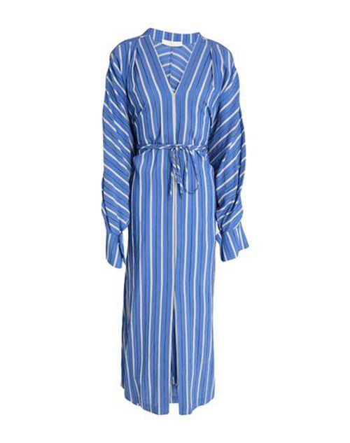 Woman Midi dress Slate blue Size 10 Viscose, Silk, Cotton