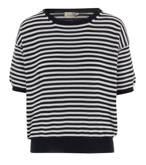 Black Stripes Crew Neck Sweater