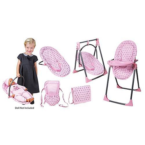 Baby Doll 6-in-1 Convertible Highchair Play Set