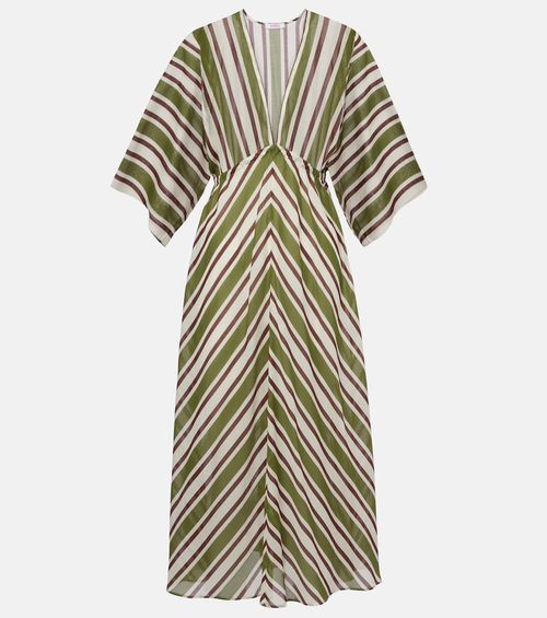 Summer striped cotton voile kaftan