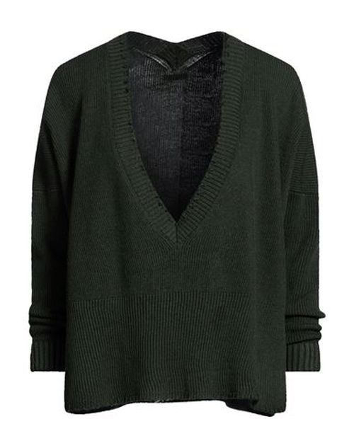 Woman Sweater Dark green Size XS Merino Wool
