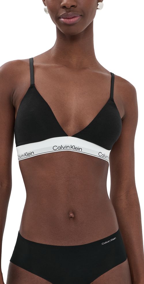 Icon Cotton Lightly Lined Triangle Black