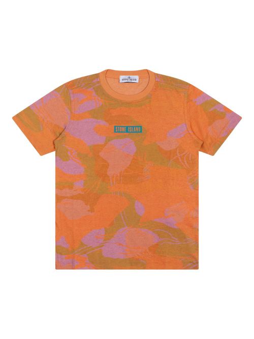 Stone Island Junior cotton T-shirt - Orange