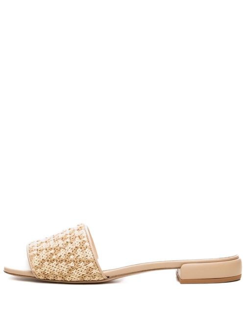 Woven flat sandals - Neutrals