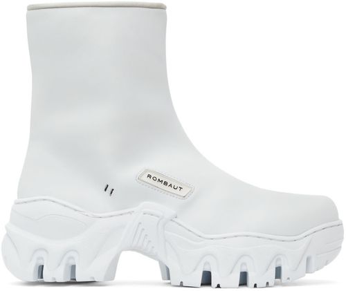 White Future Leather Boccaccio II Light Ankle Boots