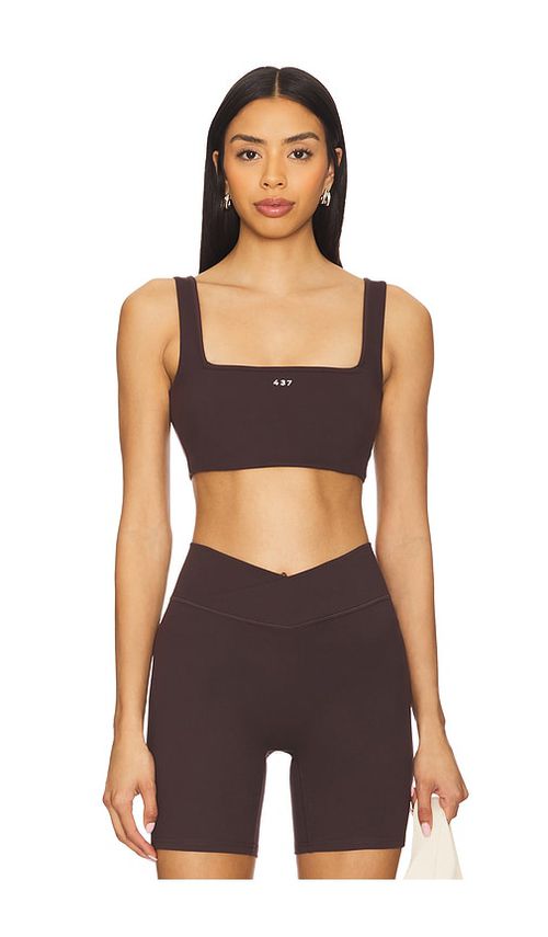 437 The Square Sports Bra in Chocolate. - XS also in L, M