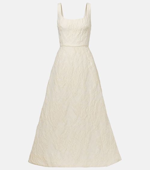 Floral jacquard gown