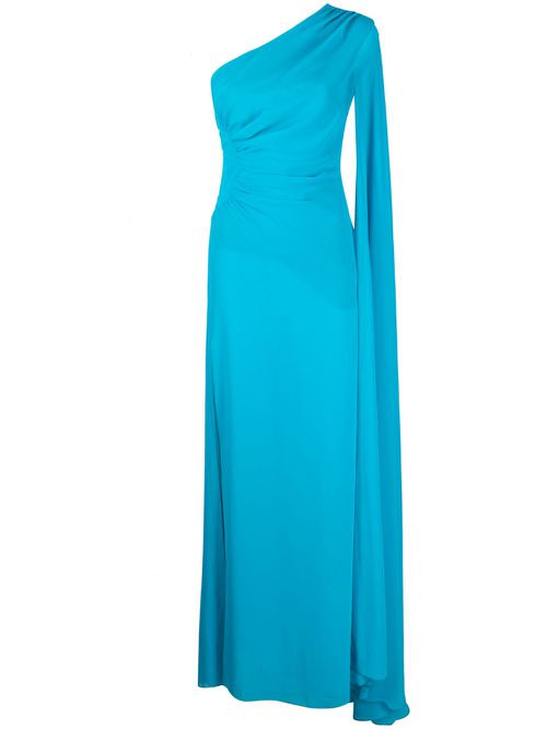 Azzeruolo draped sleeve maxi dress - Blue