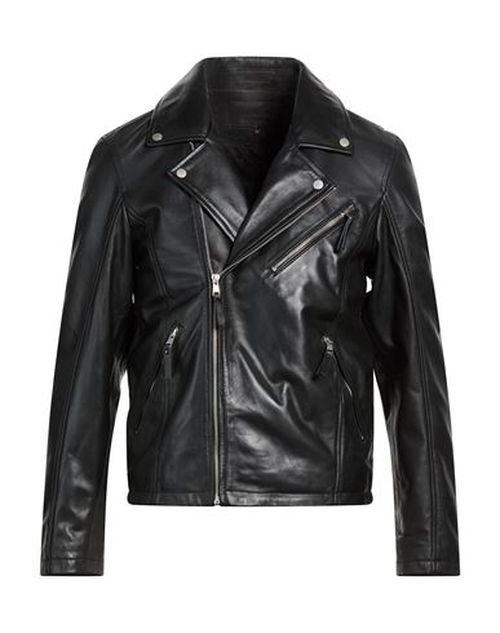 Man Jacket Black Size L Sheepskin