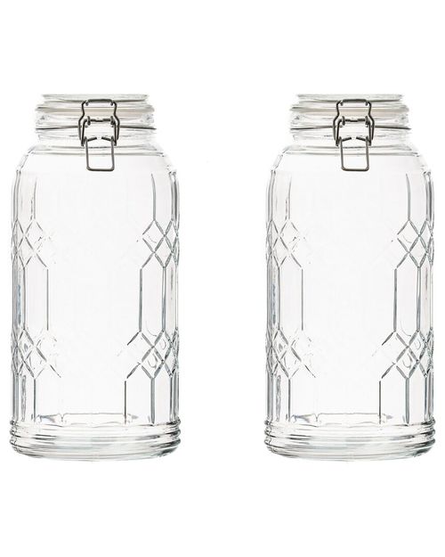 Set of 2 Bleeker Glass Canisters