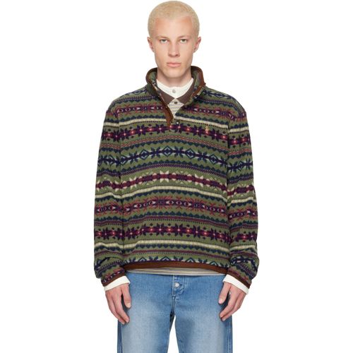 Green Patterned Fleece Sweater