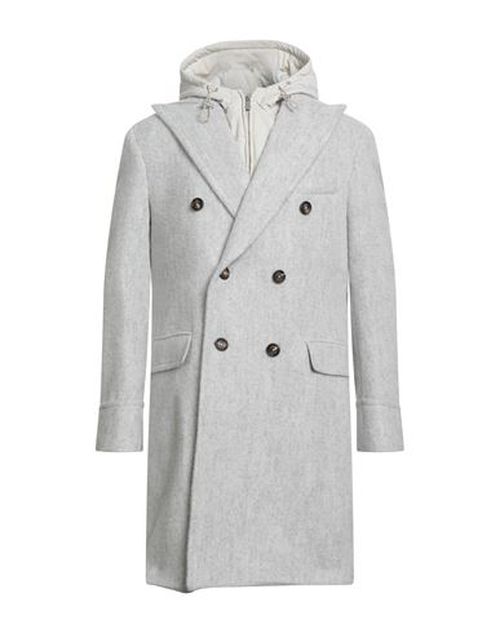 Platinum Man Coat Light grey Size 36 Alpaca wool, Polyamide, Wool