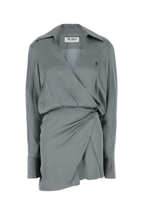 Wrap Viscose Dress — Gray