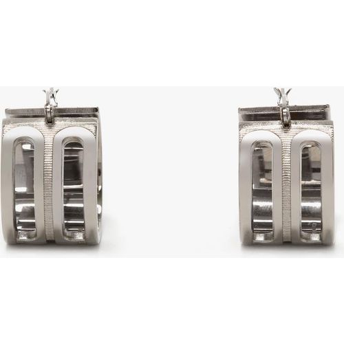 Victoria Beckham Dorian Hoop Earrings In Silver - UK