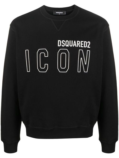 Icon logo-print sweatshirt - Black
