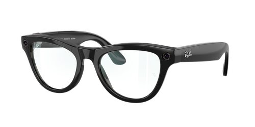 Ray-Ban Unisex Ray-Ban Meta Gen 1 Skyler - Frame color: Black, Lens color: Clear