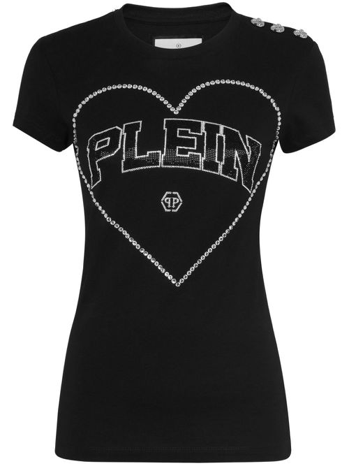 Sexy Pure Heart cotton T-shirt - Black