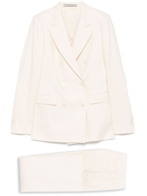 Off White pinstripe suit
