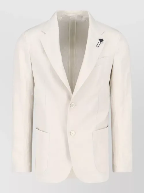 Lardini - single breasted blazer notch lapel button