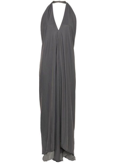 Twill-weave maxi dress - Grey