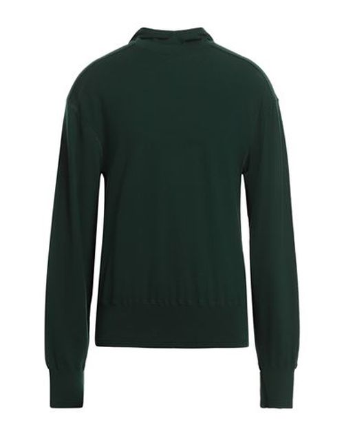 Man Sweater Dark green Size L Wool, Polyamide, Elastane