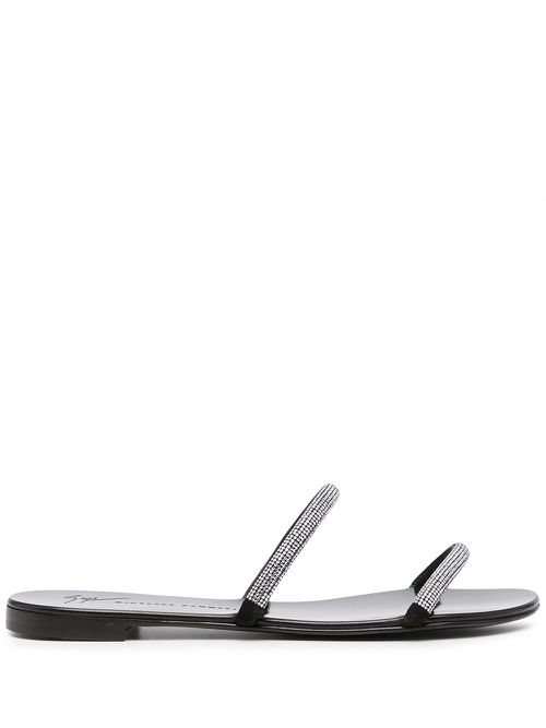 Croisette crystal-embellished sandals - Black