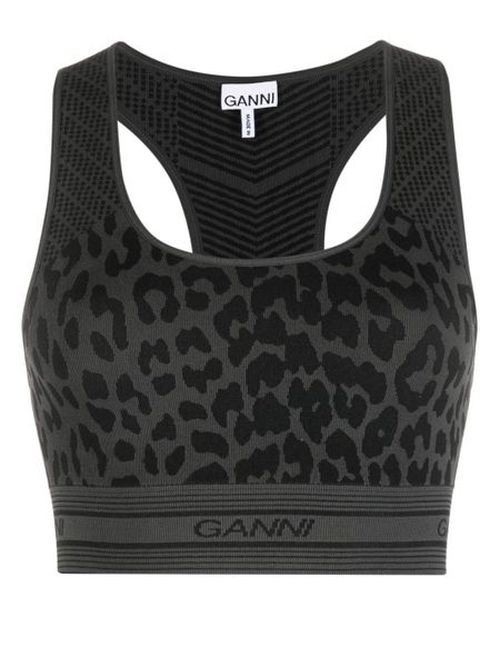 Ganni Seamless Jacquard Bra