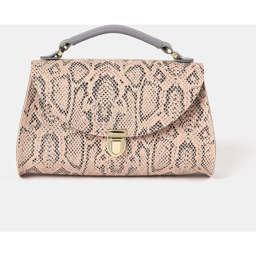 The Mini Poppy - Flax Matte Python & Slate Grey