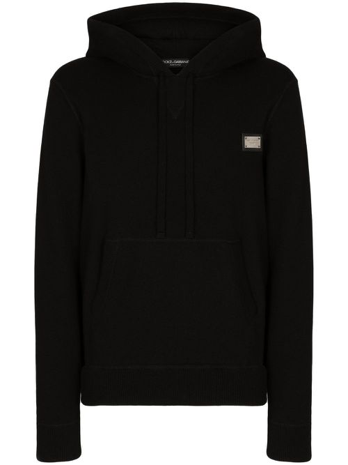 DG Essentials logo-plaque hoodie - Black