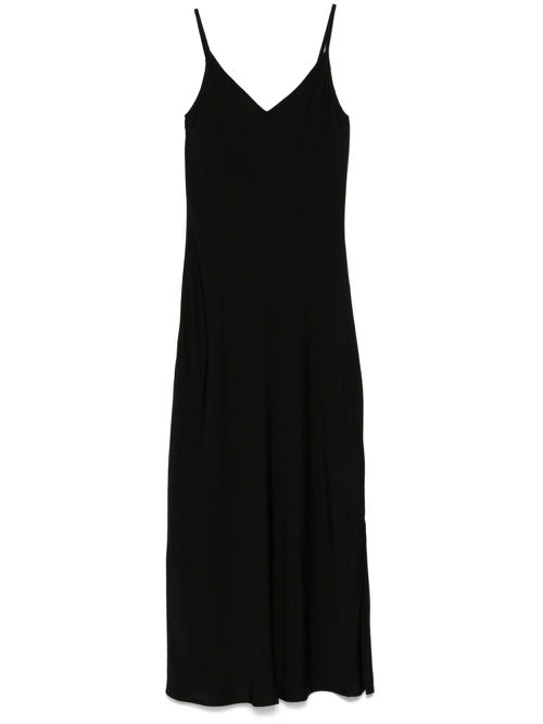 Satin slip dress - Black