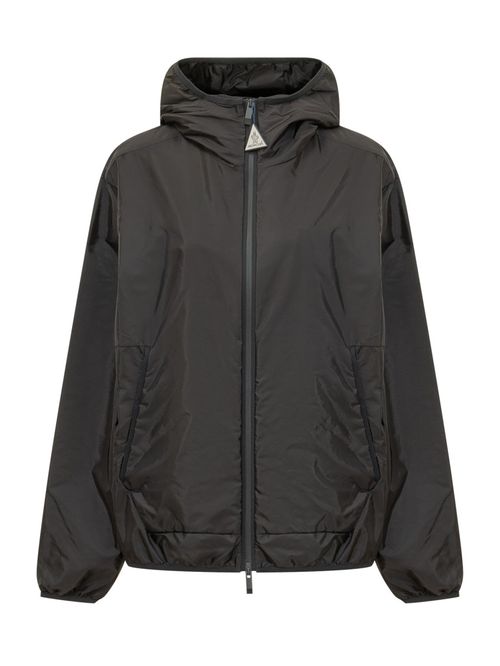 Black Solid Hood Jacket