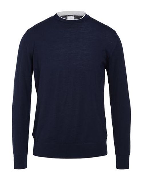 Man Sweater Navy Size S Wool, Silk