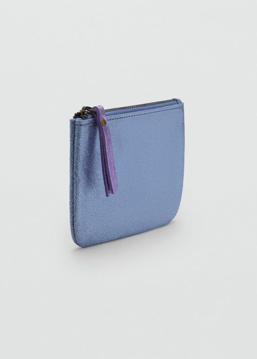Metallic leather purse blue - Kids - One size - 
