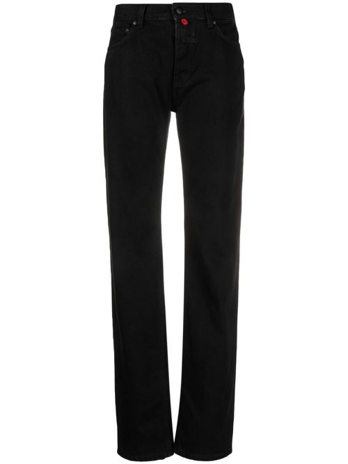 Mid-rise straight-leg jeans - Black