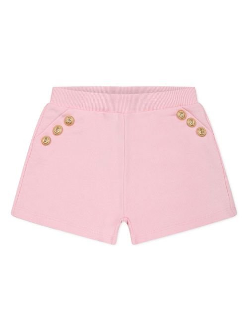 Logo-embossed buttons shorts - Pink
