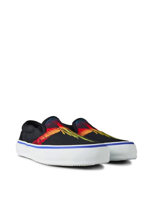 Icon Wings Logo Slip-On Sneakers — Black