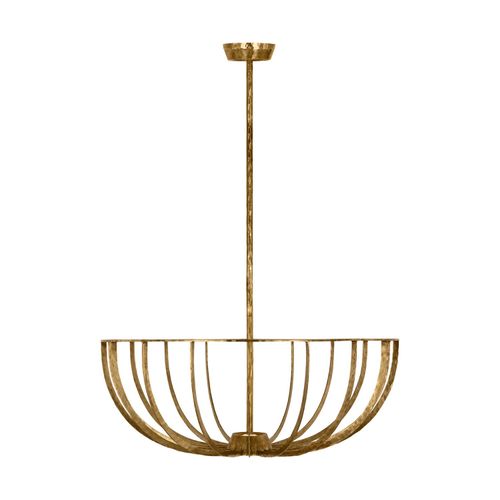 Polished Antique Brass LED Semi Flush Mount from the Sanchi Collection