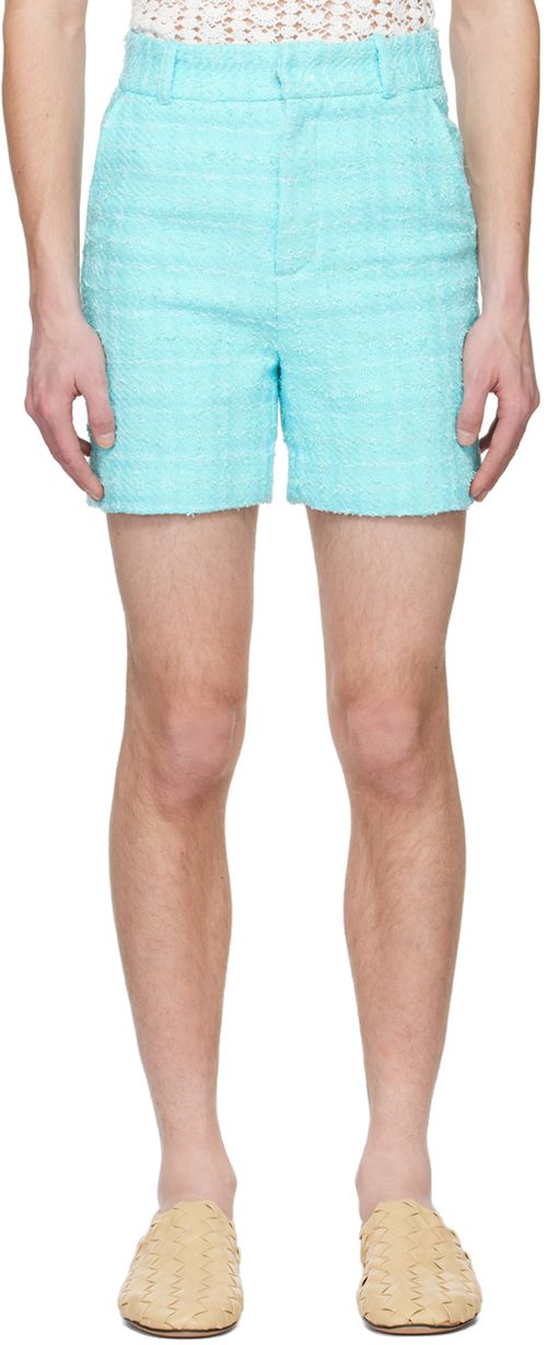 Blue sequin shorts