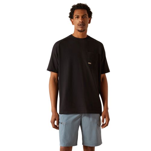 Men's Rebar Cotton Strong Hardhead T-Shirt in Black, Size X-Small, by Ariat