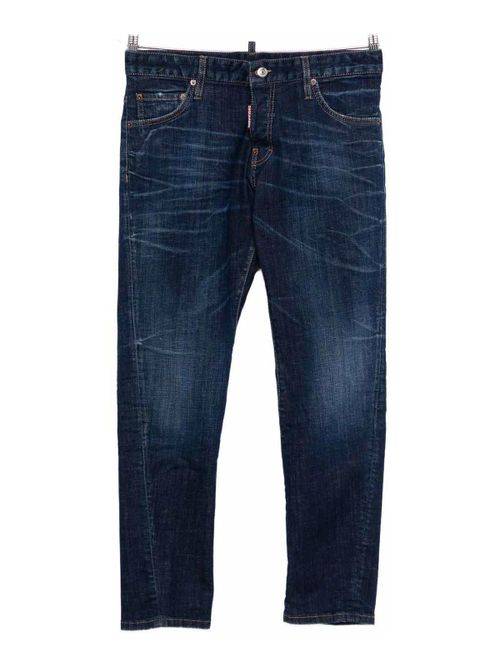 Straight-leg denim jeans