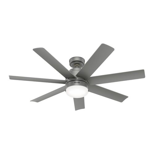 Matte Silver 52"Ceiling Fan from the Brazos Collection
