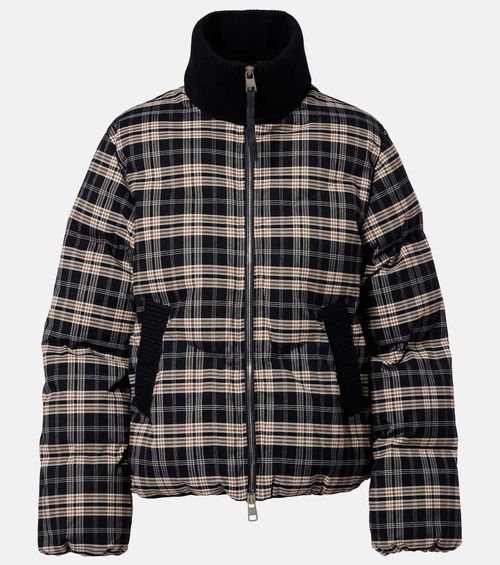 Bryony checked flannel puffer jacket